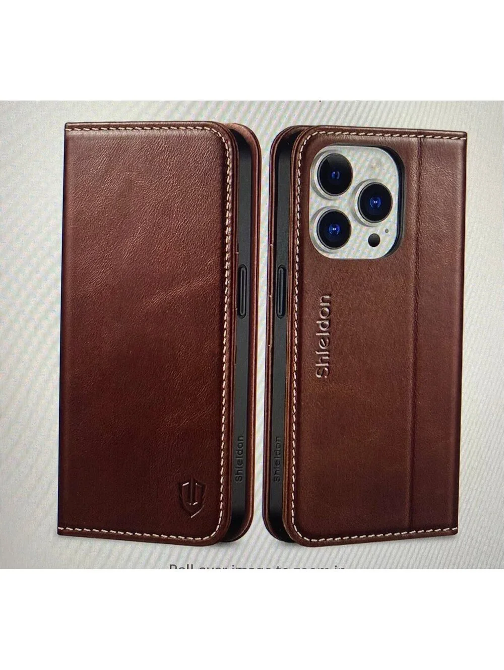 Shieldon Wallet Case for iPhone 15 Pro 5G (6.1inch) Retro Coffee